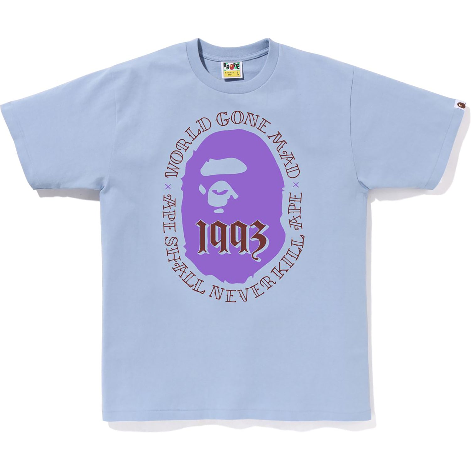 BAPE MENS COTTON APE HEAD 1993 T-SHIRT - Image 7