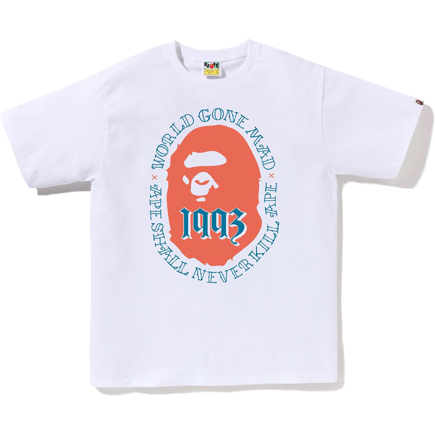 BAPE MENS COTTON APE HEAD 1993 T-SHIRT - Image 9