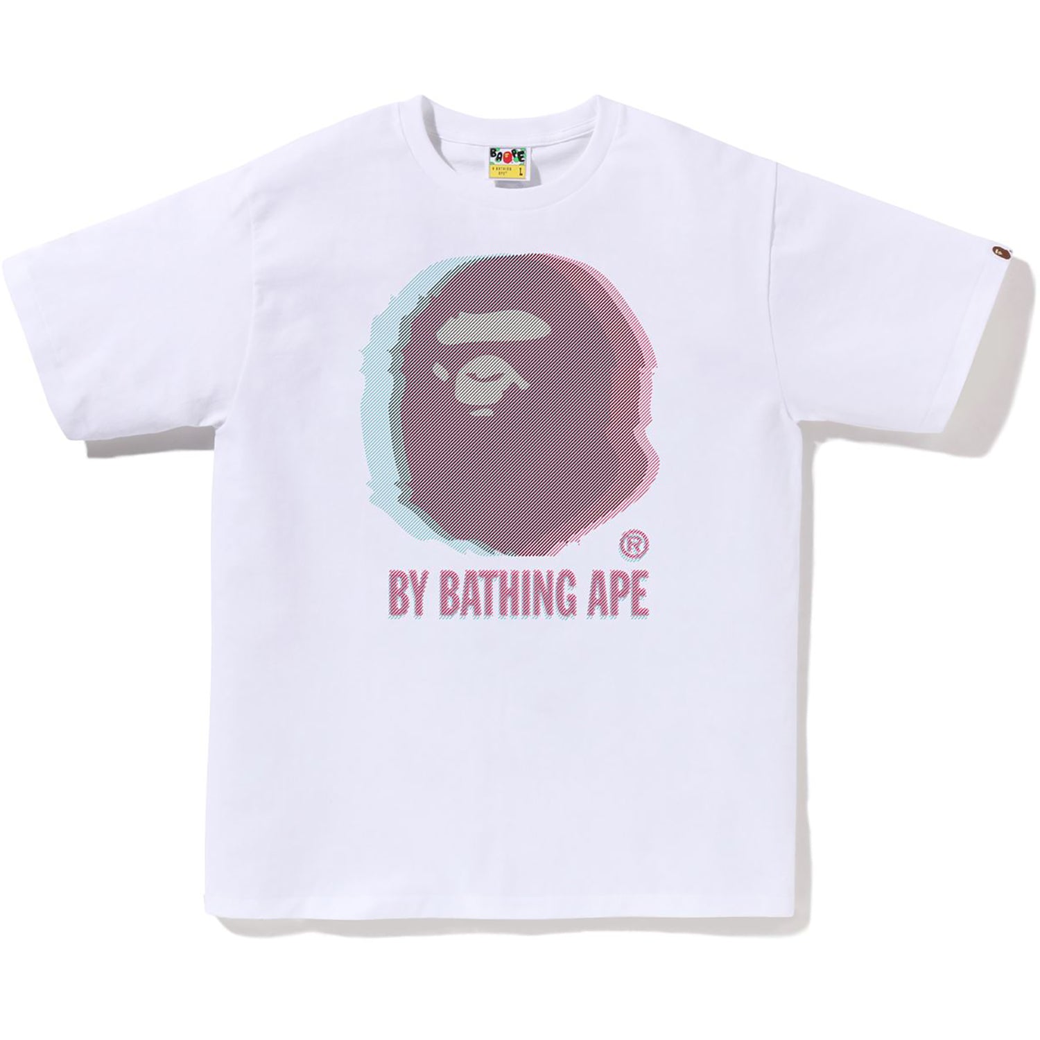 BAPE MENS GLITCH ART BY A BATHING APE T-SHIRT - Image 2