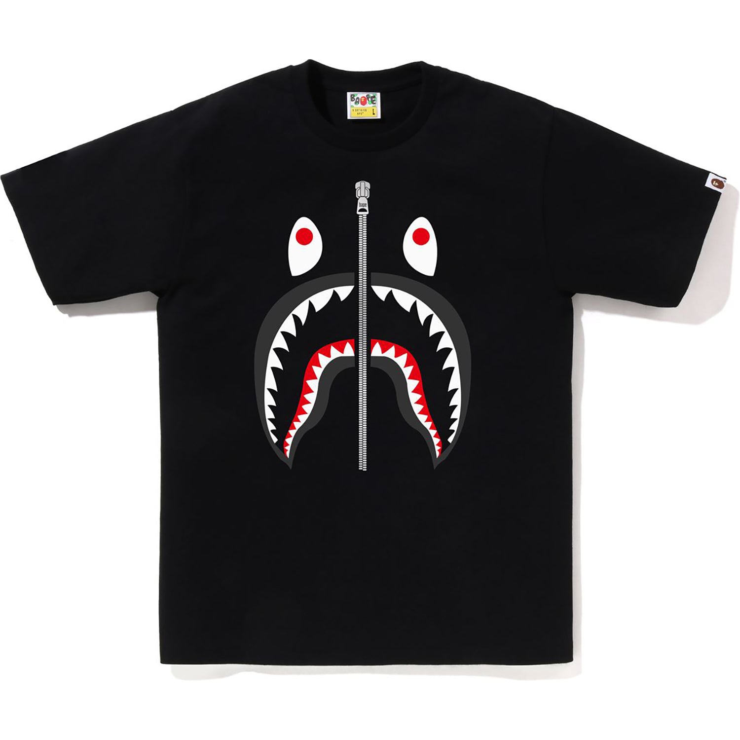 BAPE MENS COTTON SHARK HEAD T-SHIRT - Image 5