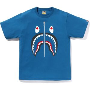 BAPE MENS COTTON SHARK HEAD T-SHIRT