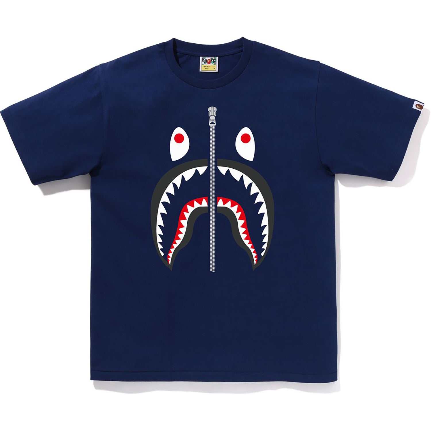 BAPE MENS COTTON SHARK HEAD T-SHIRT - Image 3