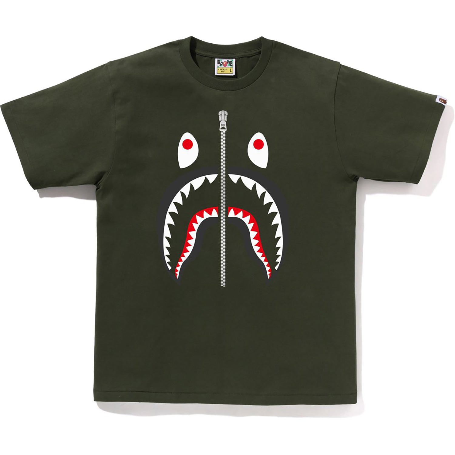 BAPE MENS COTTON SHARK HEAD T-SHIRT - Image 6