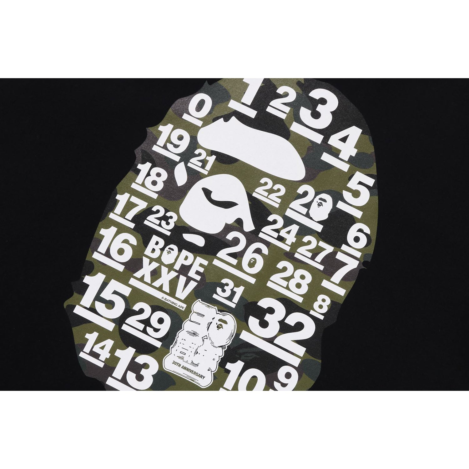 A BATHING APE 32ND ANNIV. 1ST CAMO BIG APE HEAD TEE MENS - Image 2