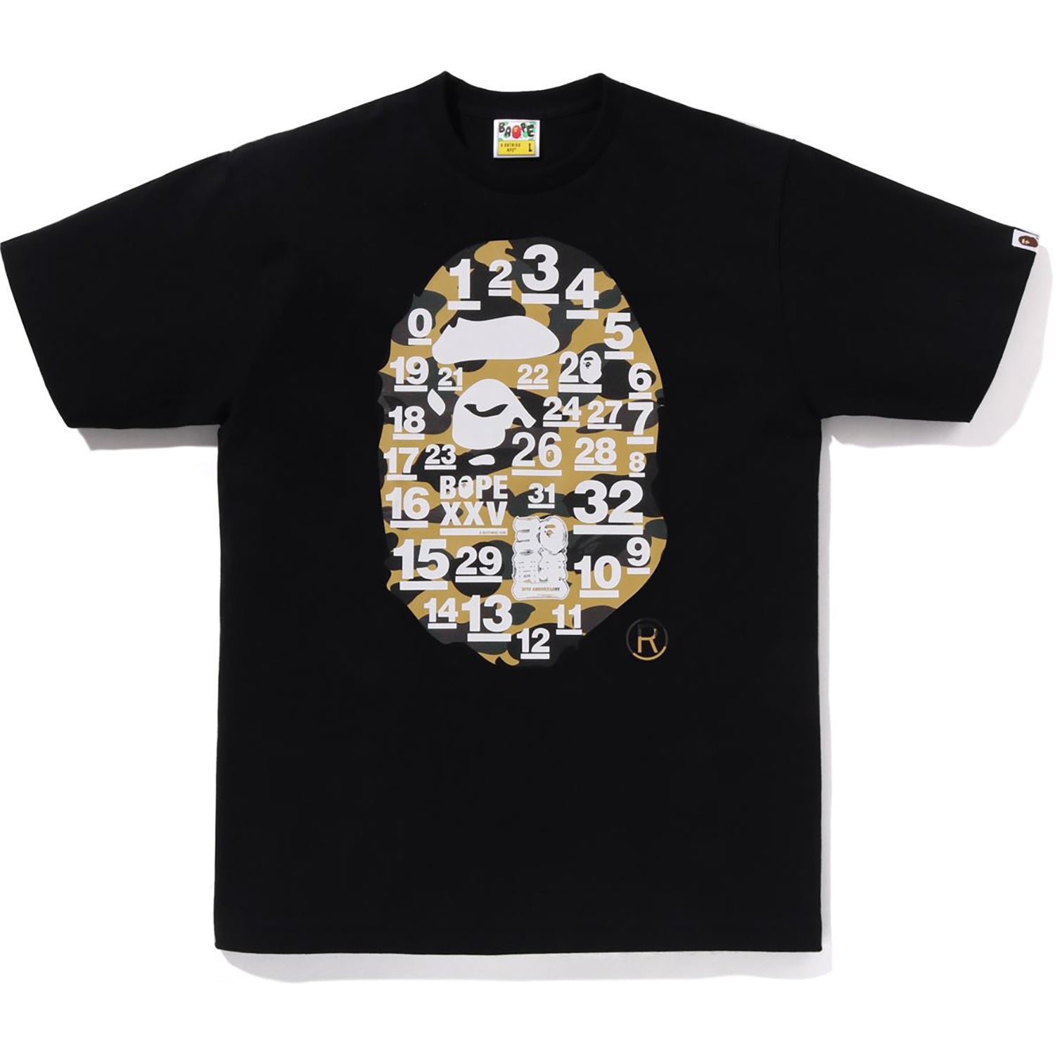 A BATHING APE 32ND ANNIV. 1ST CAMO BIG APE HEAD TEE MENS - Image 3