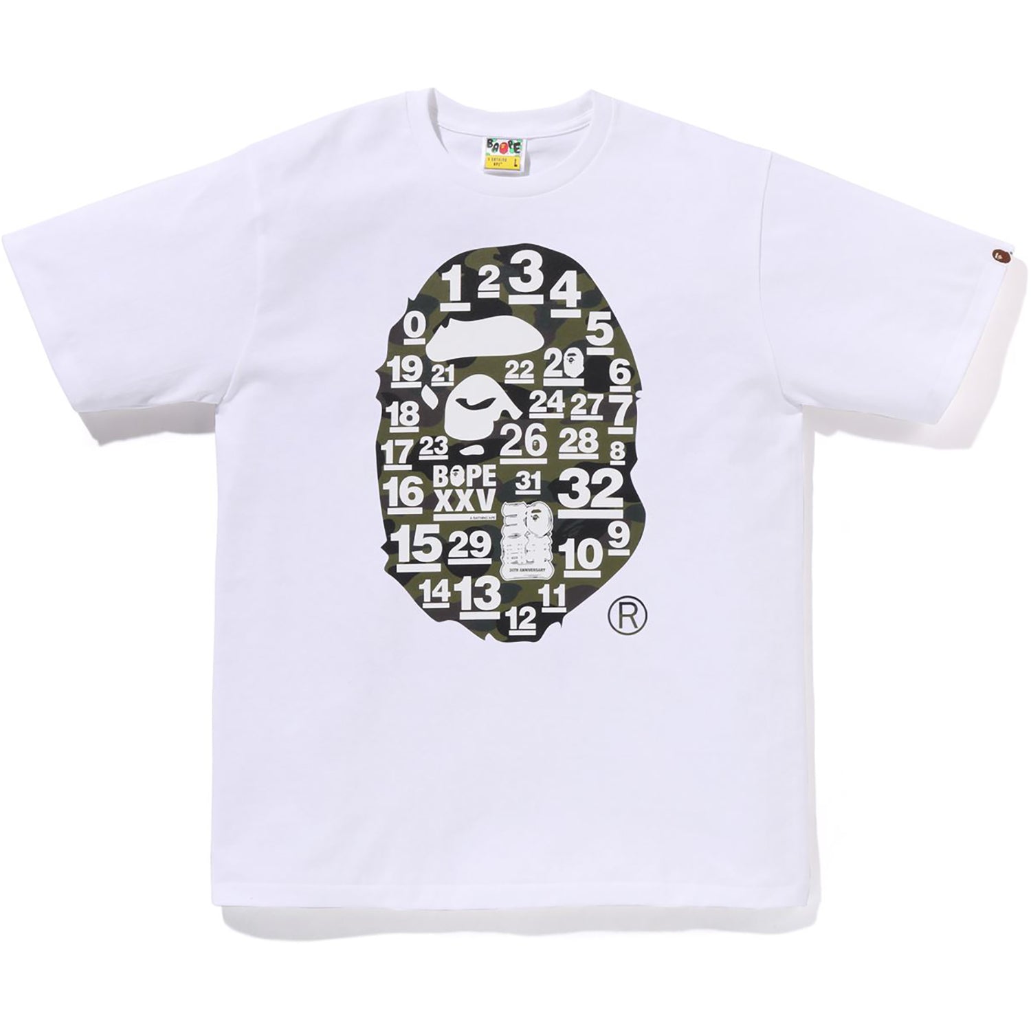 A BATHING APE 32ND ANNIV. 1ST CAMO BIG APE HEAD TEE MENS - Image 7