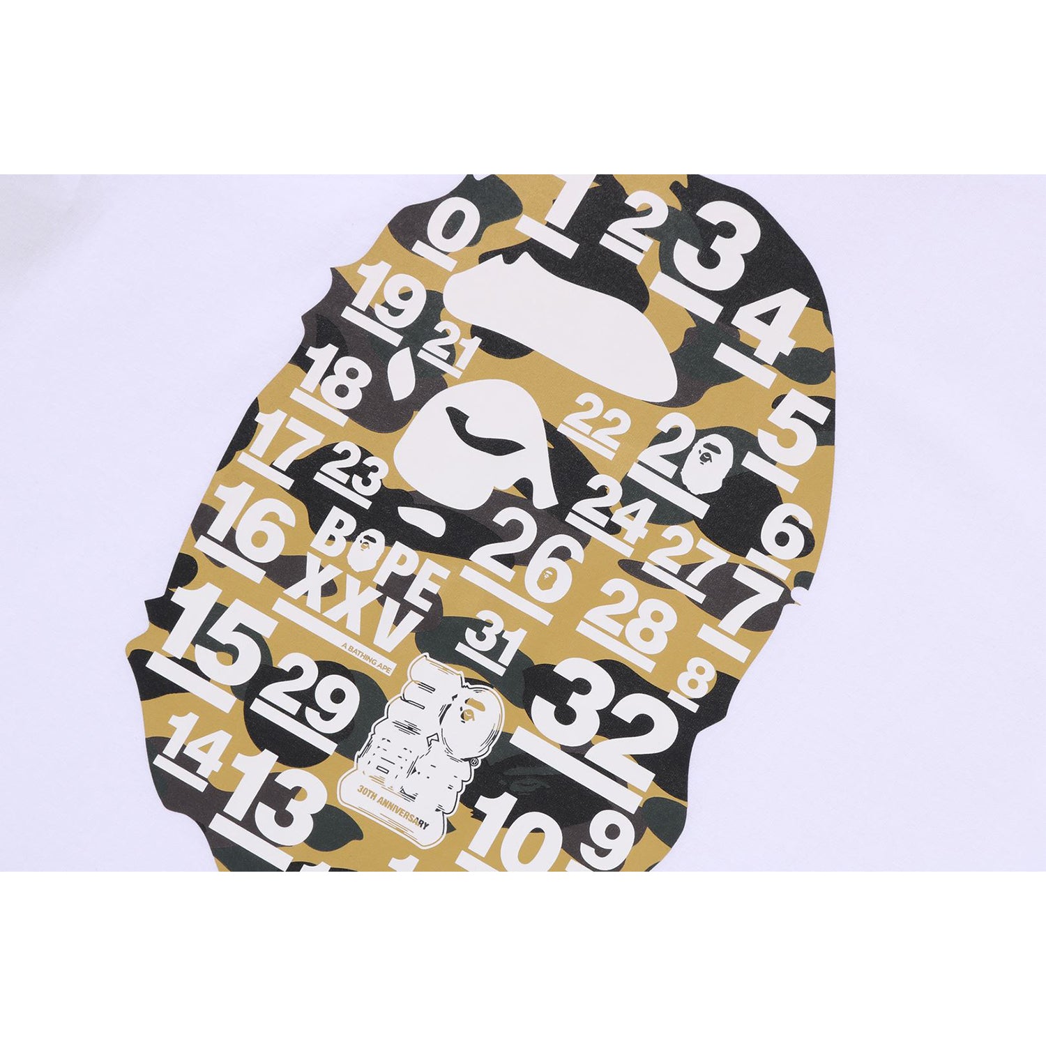 A BATHING APE 32ND ANNIV. 1ST CAMO BIG APE HEAD TEE MENS - Image 10