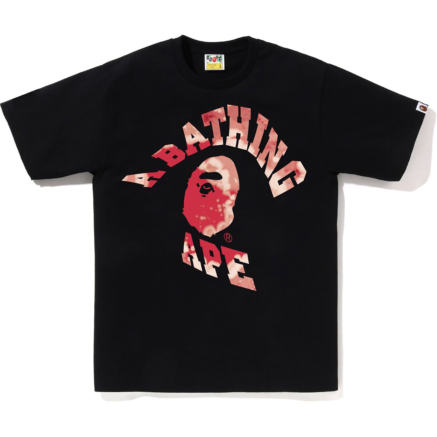 BAPE MENS TIE DYE TWIST COLLEGE T-SHIRT - Image 2