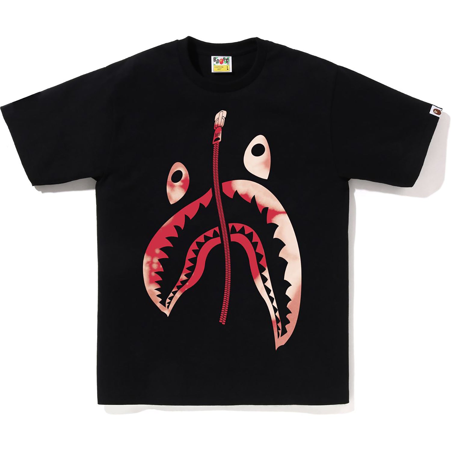 BAPE MENS TIE DYE TWIST SHARK HEAD T-SHIRT - Image 2