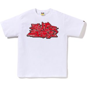 BAPE MENS ASNKA KANJI GRAFFITI LOGO T-SHIRT