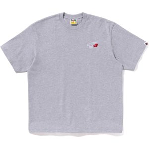 BAPE MENS A BATHING APE LOGO RELAXED FIT TEE