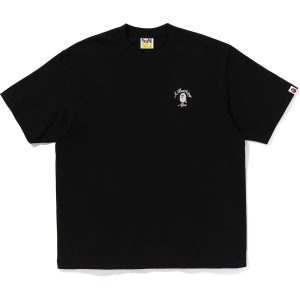 BAPE MENS ONE POINT APE HEAD COLLEGE RELAXED FIT T-SHIRT