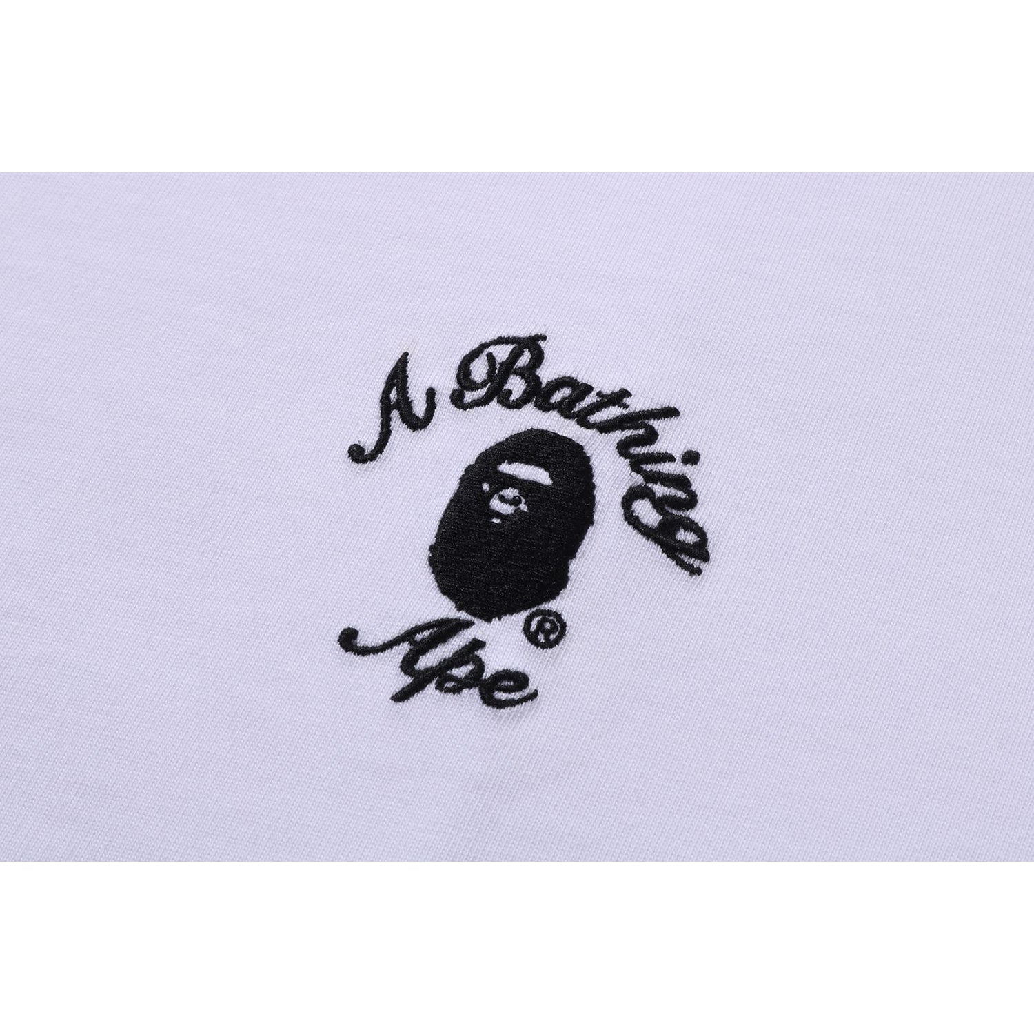 BAPE MENS ONE POINT APE HEAD COLLEGE RELAXED FIT T-SHIRT - Image 4