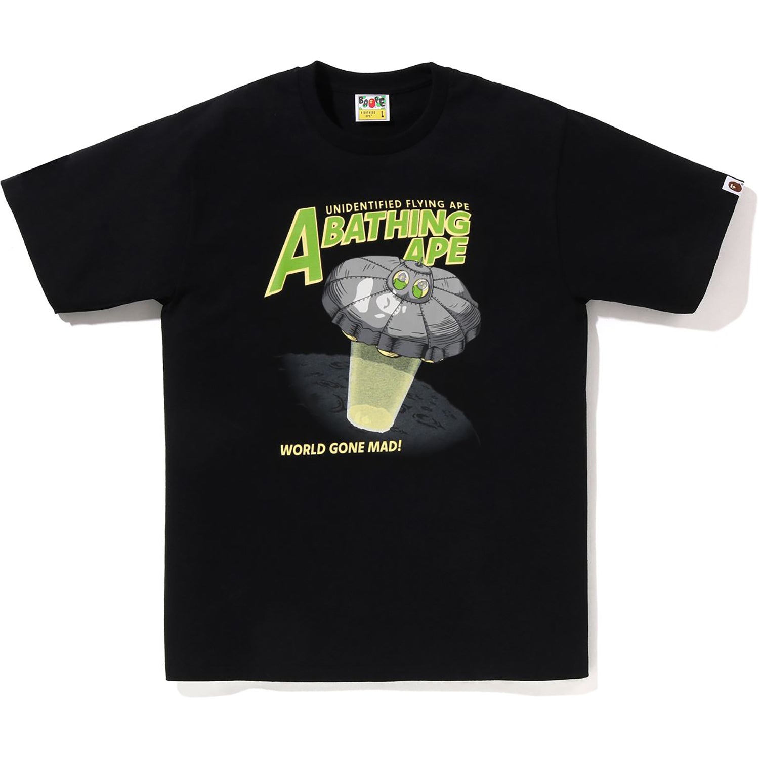 APE HEAD UFO ON MOON TEE MENS - Image 5