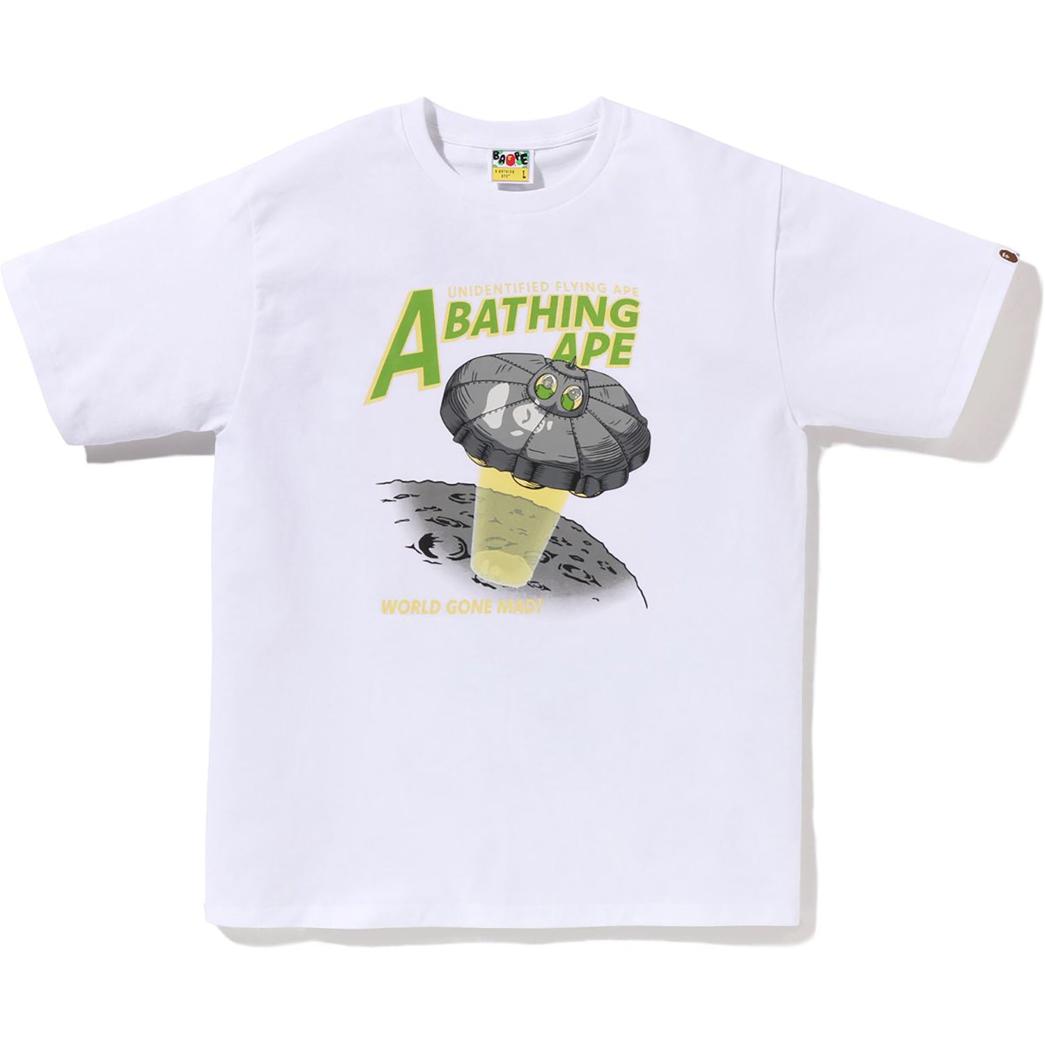 APE HEAD UFO ON MOON TEE MENS - Image 9