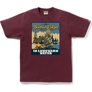 BAPE MENS A BATHING APE BASE CAMP T-SHIRT