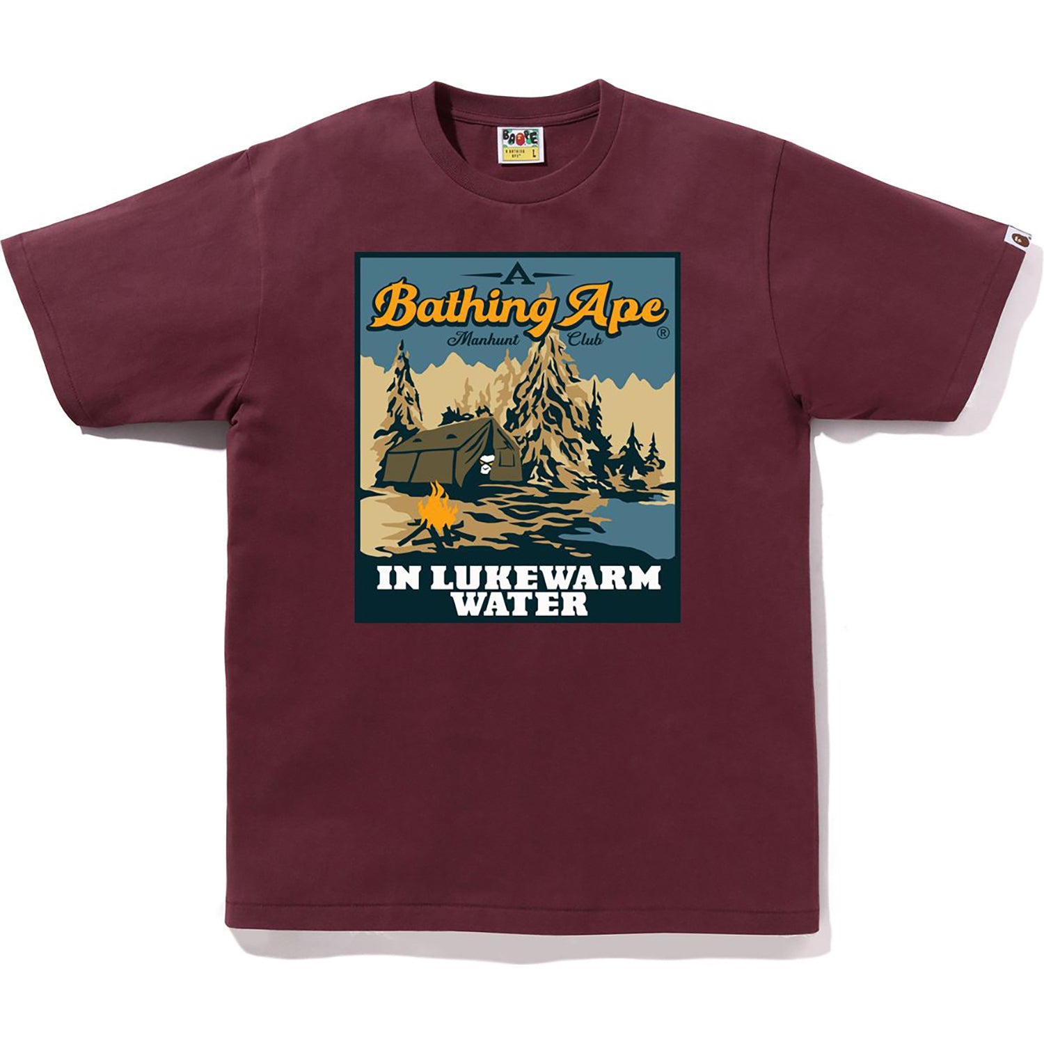 BAPE MENS A BATHING APE BASE CAMP T-SHIRT