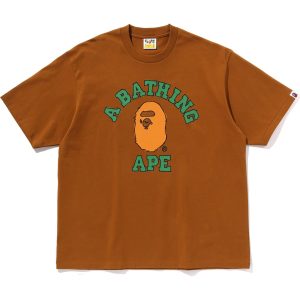 BAPE MENS HAND DRAWN COLLEGE RELAXED FIT T-SHIRT