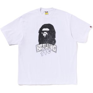 HAND DRAWN APE HEAD RELAXED FIT TEE MENS