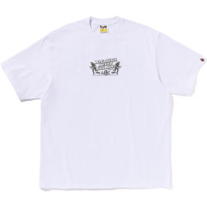 BAPE SLOGAN RELAXED FIT TEE MENS