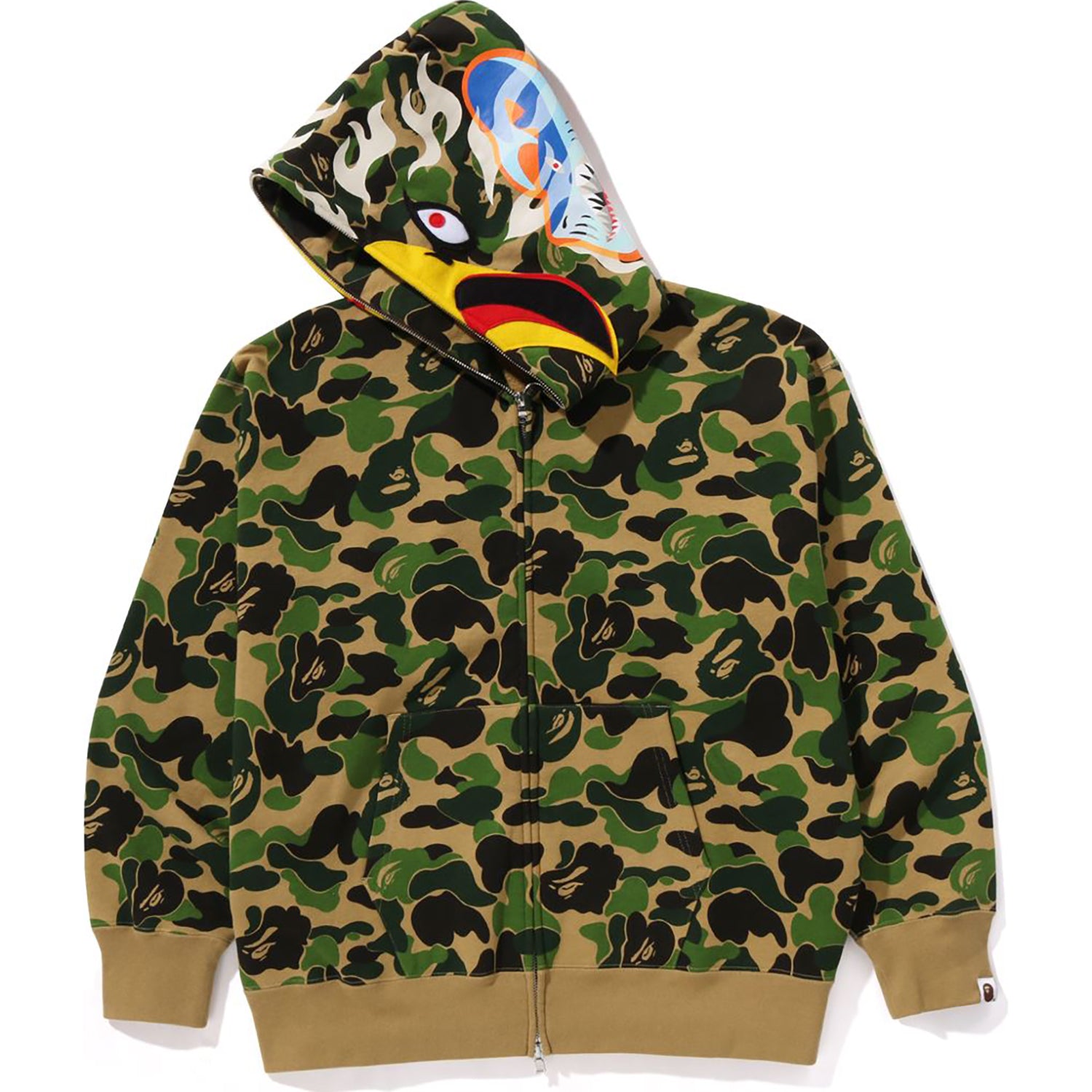 BAPE X READYMADE ABC CAMO EAGLE RELAXED FIT FULL ZIP HOODIE MENS - Image 3