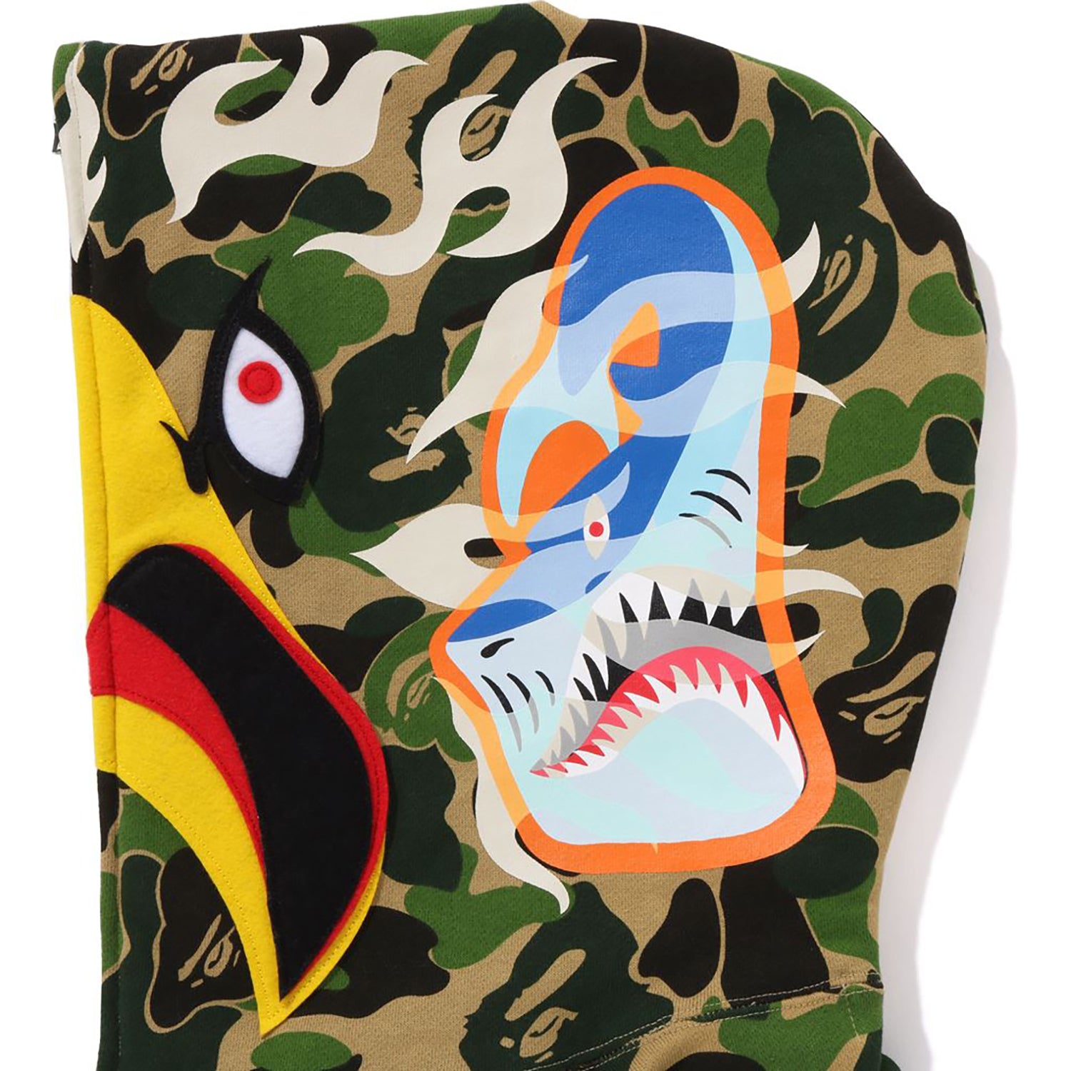 BAPE X READYMADE ABC CAMO EAGLE RELAXED FIT FULL ZIP HOODIE MENS - Image 4