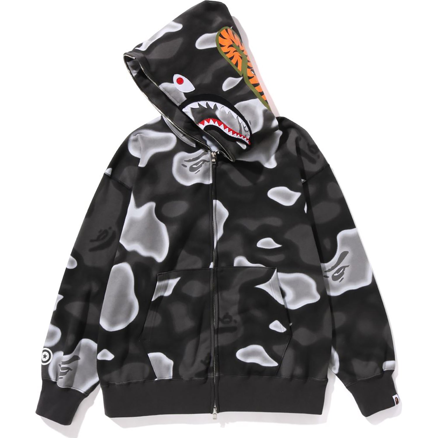 LIQUID CAMO SHARK RELAXED FIT FULL ZIP HOODIE MENS - Image 8