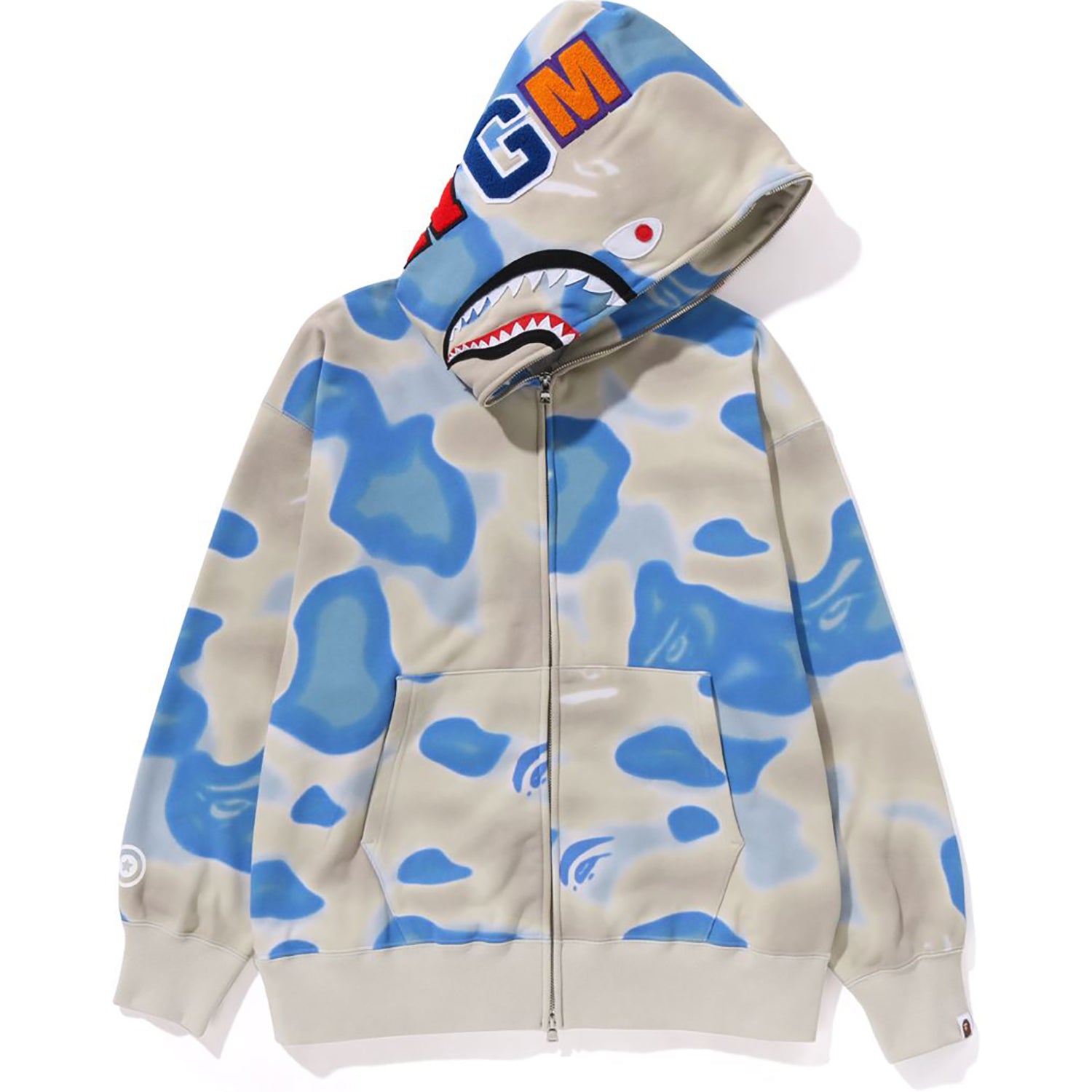 LIQUID CAMO SHARK RELAXED FIT FULL ZIP HOODIE MENS - Image 5
