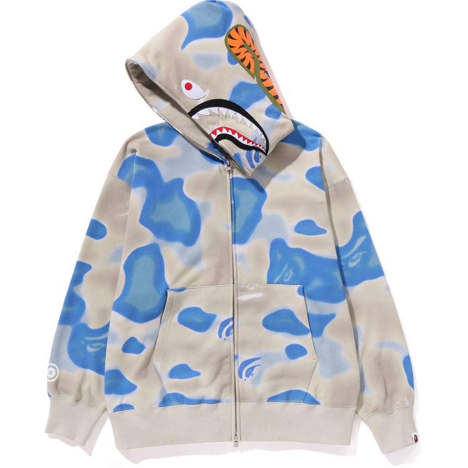 LIQUID CAMO SHARK RELAXED FIT FULL ZIP HOODIE MENS - Image 6