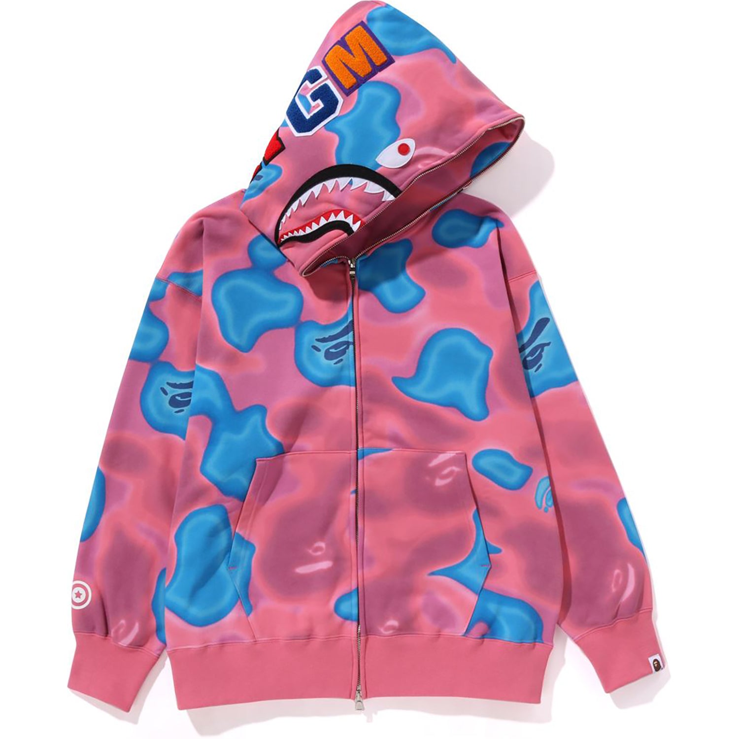 LIQUID CAMO SHARK RELAXED FIT FULL ZIP HOODIE MENS - Image 3