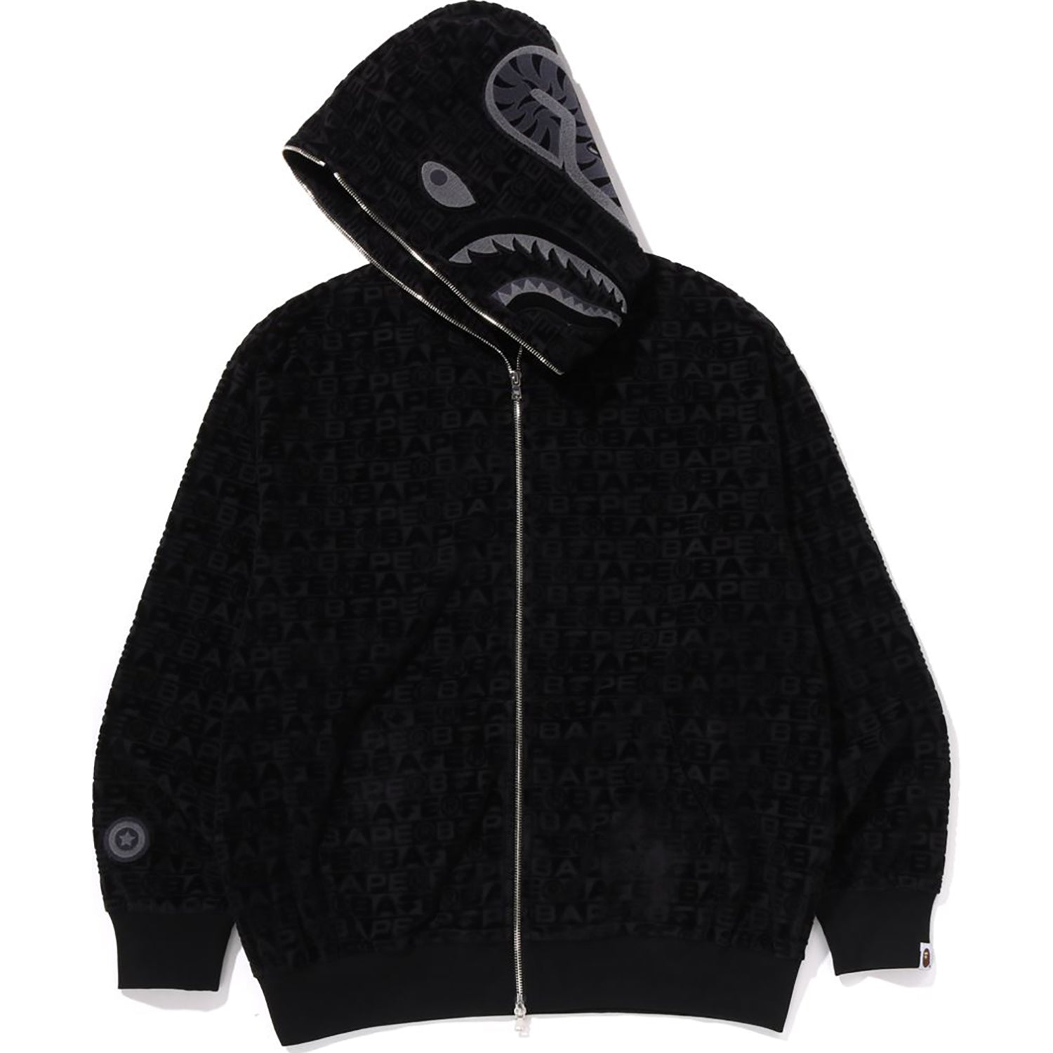 LUX SPORT PATTERN SHARK RELAXED FIT FULL ZIP HOODIE MENS - Image 14