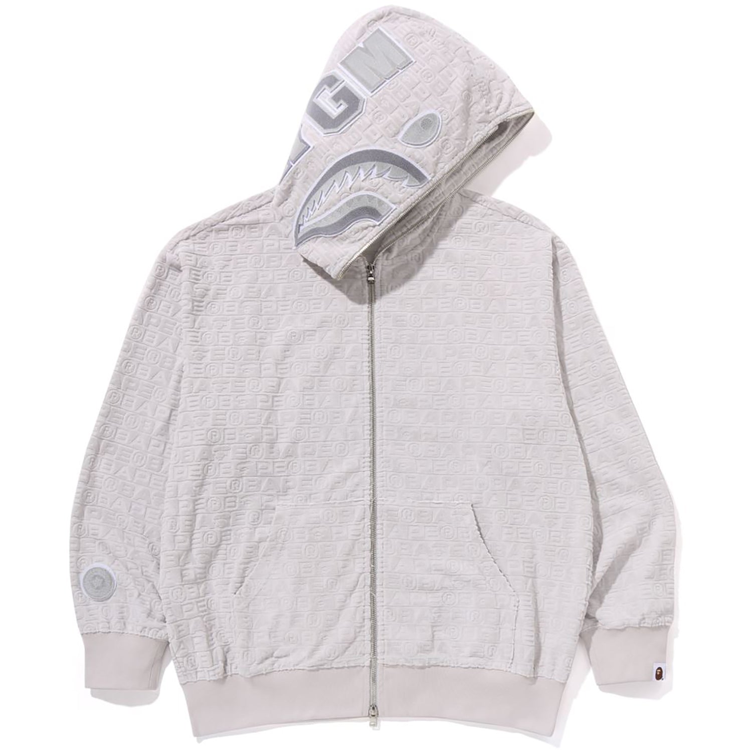 LUX SPORT PATTERN SHARK RELAXED FIT FULL ZIP HOODIE MENS - Image 7