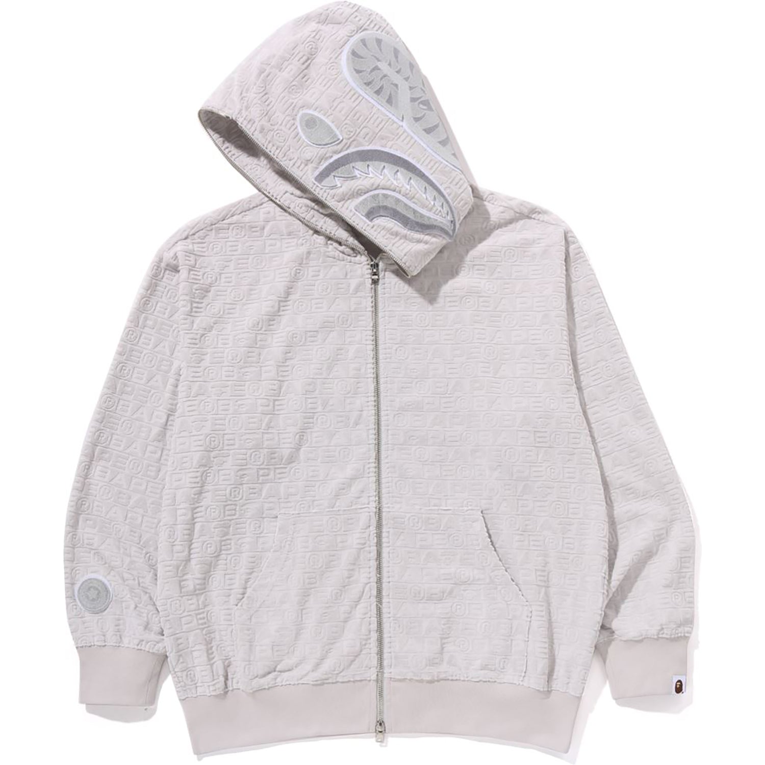 LUX SPORT PATTERN SHARK RELAXED FIT FULL ZIP HOODIE MENS - Image 8