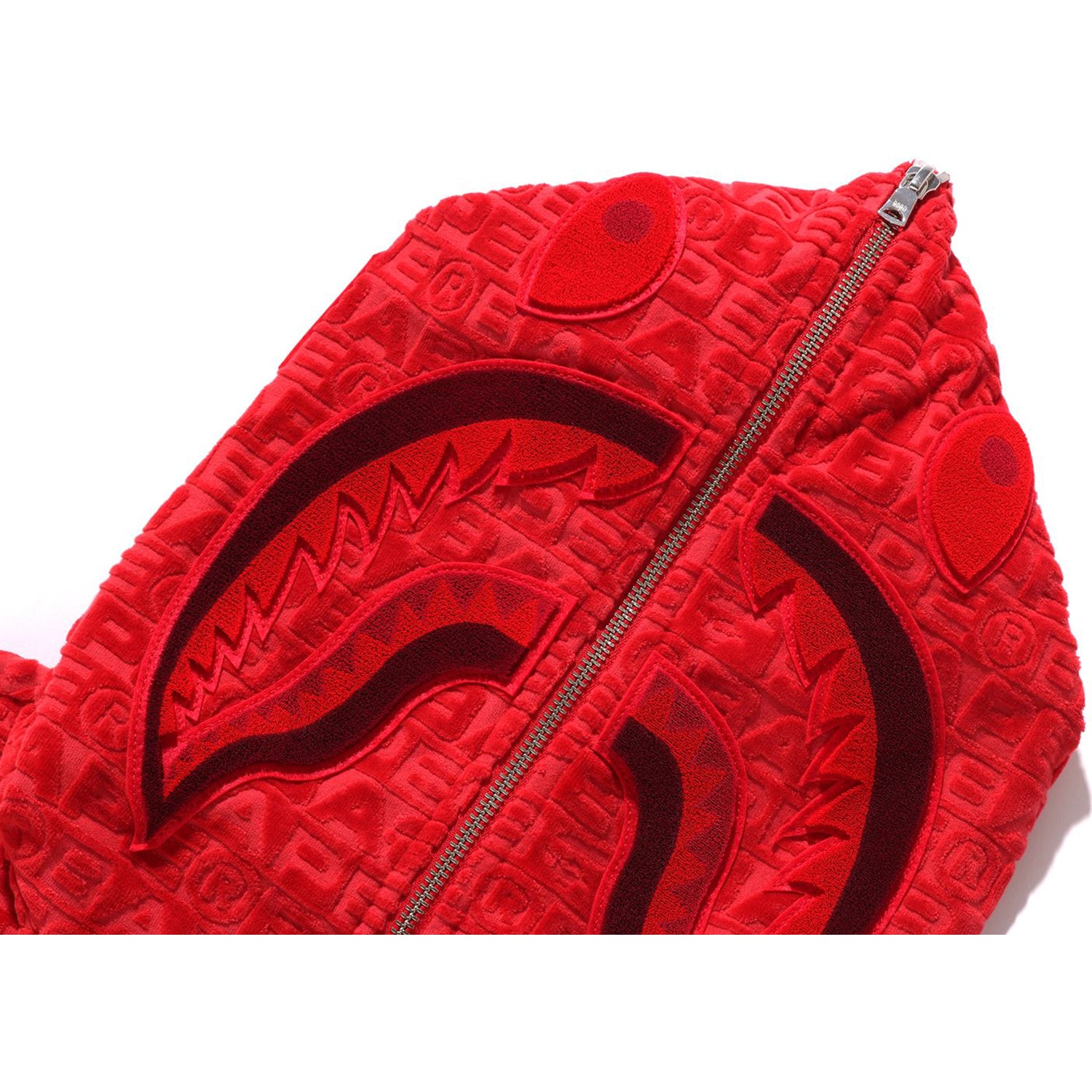 LUX SPORT PATTERN SHARK RELAXED FIT FULL ZIP HOODIE MENS - Image 4