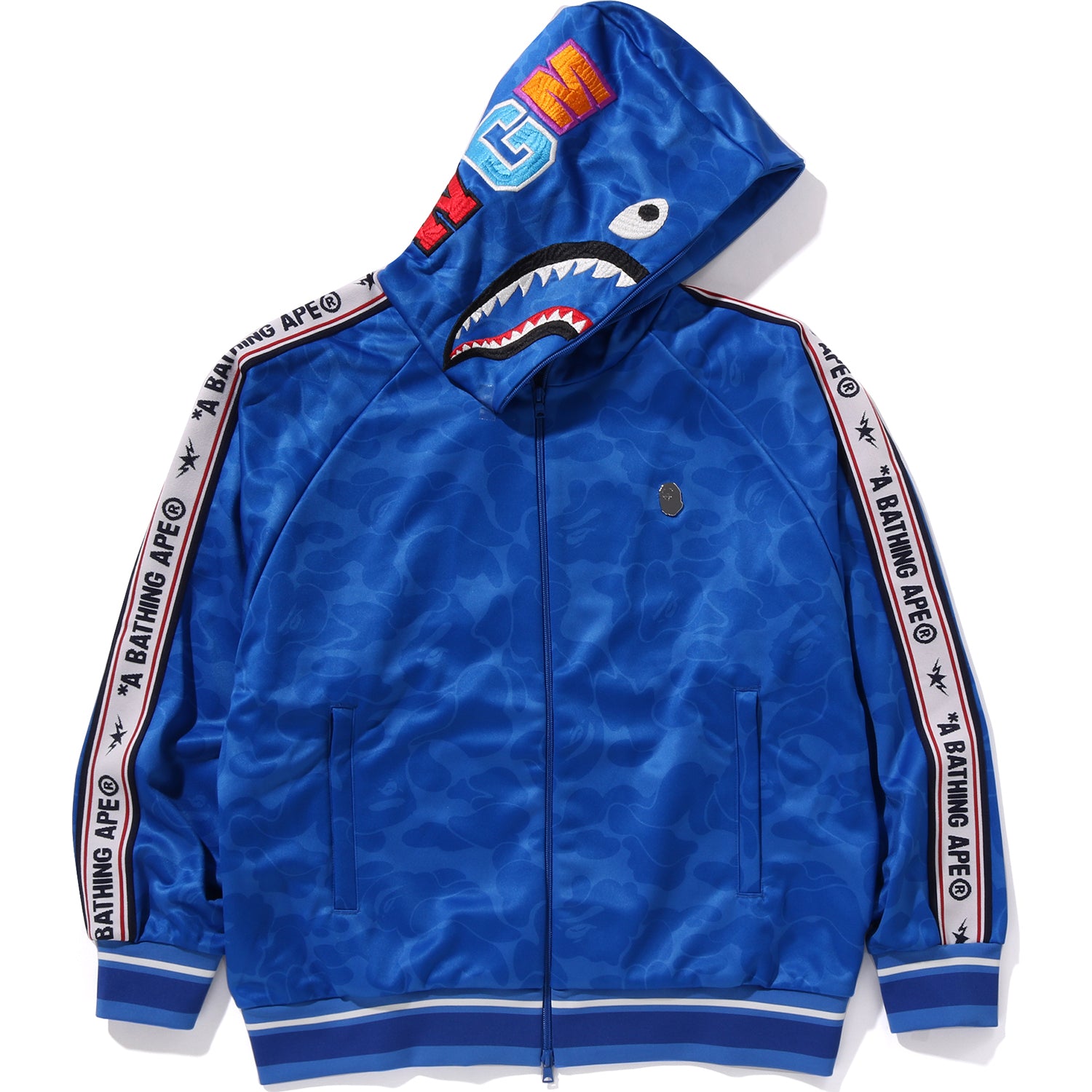 BAPE MENS SOLID CAMO RELAXED FIT SHARK FULL ZIP HOODIE JACKET - Image 13