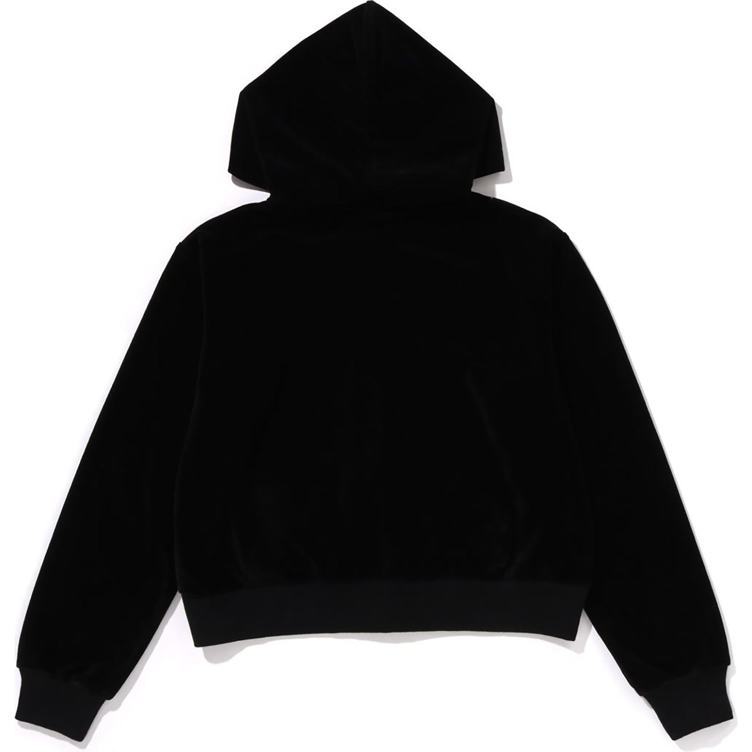 CRYSTAL STONE APE HEAD VELOUR ZIP HOODIE LADIES - Image 2
