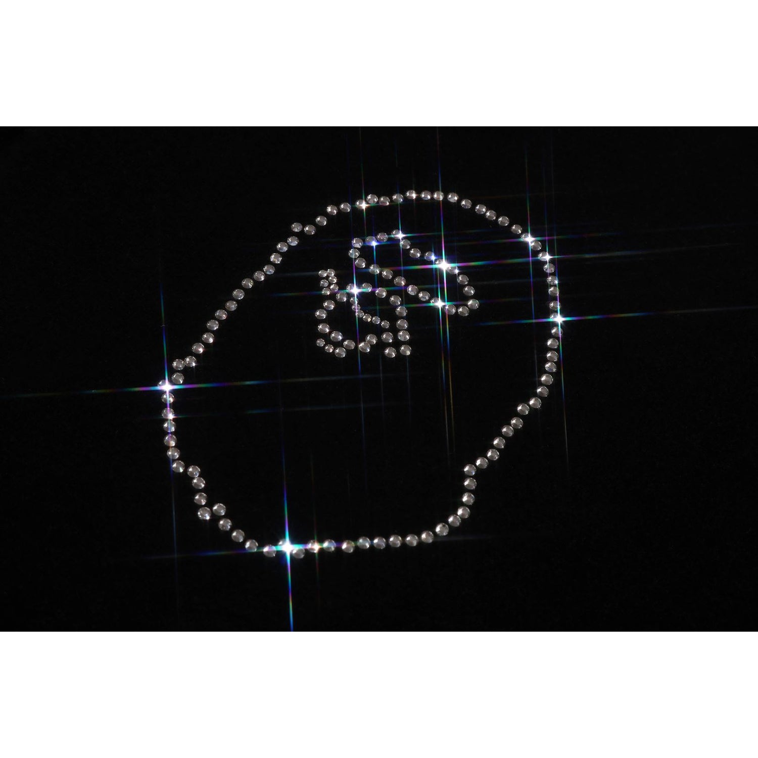 CRYSTAL STONE APE HEAD VELOUR ZIP HOODIE LADIES - Image 3