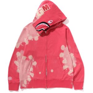 HAND DYE SHARK FULL ZIP HOODIE MENS
