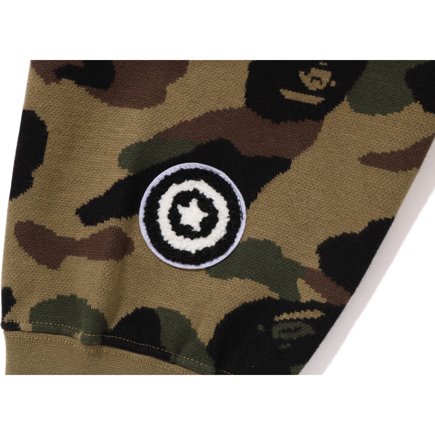 1ST CAMO JACQUARD SHARK RELAXED FIT FULL ZIP HOODIE MENS - Image 5