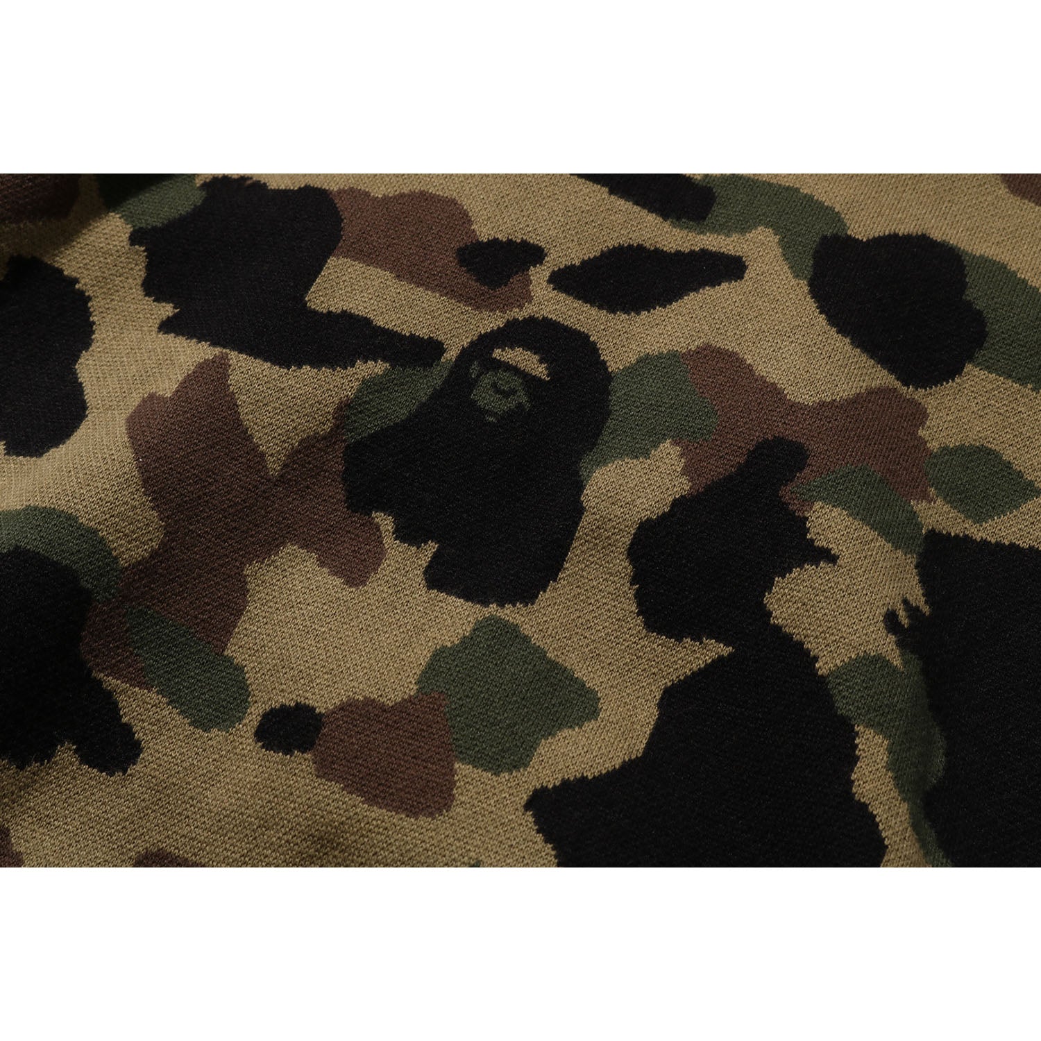 1ST CAMO JACQUARD SHARK RELAXED FIT FULL ZIP HOODIE MENS - Image 6