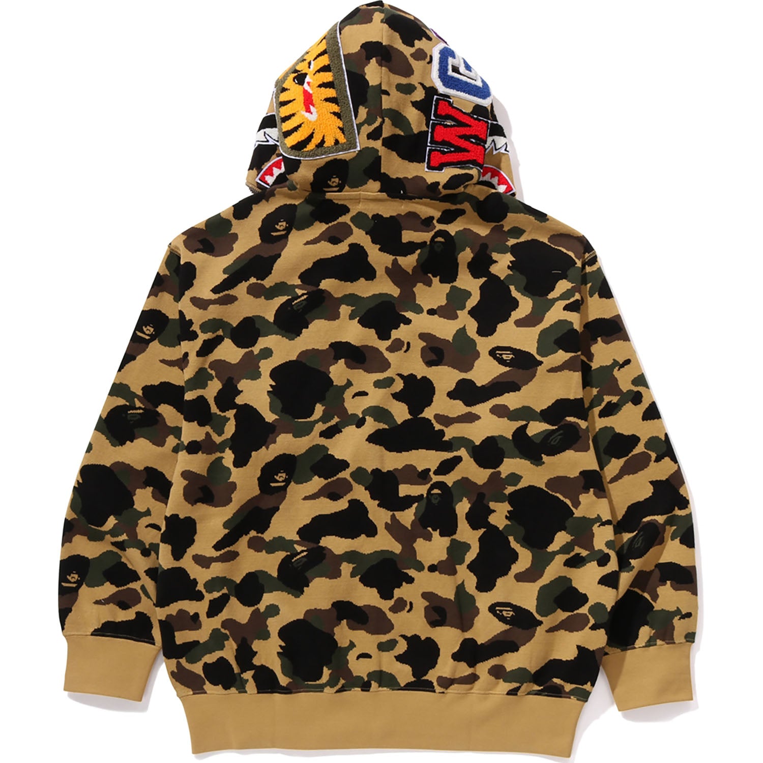1ST CAMO JACQUARD SHARK RELAXED FIT FULL ZIP HOODIE MENS - Image 9