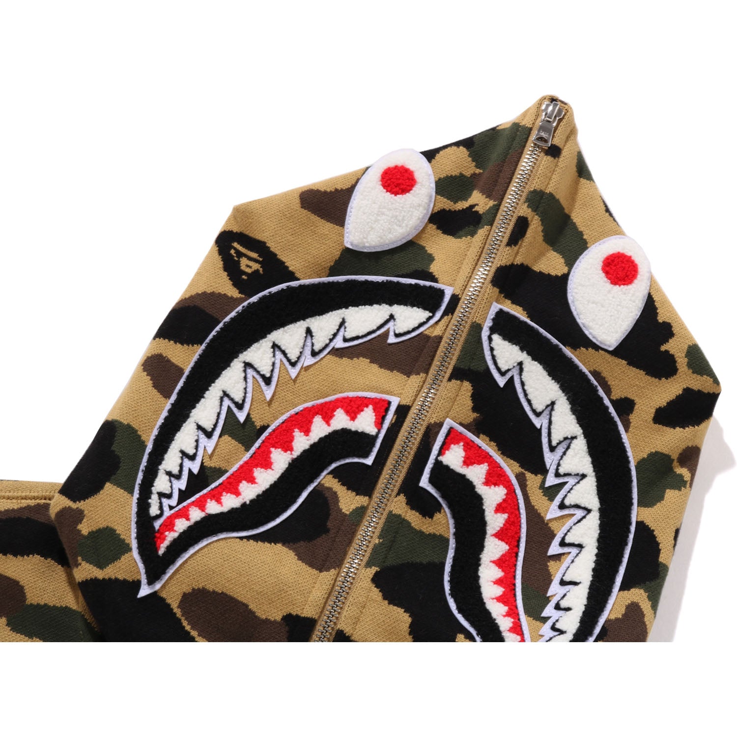 1ST CAMO JACQUARD SHARK RELAXED FIT FULL ZIP HOODIE MENS - Image 10