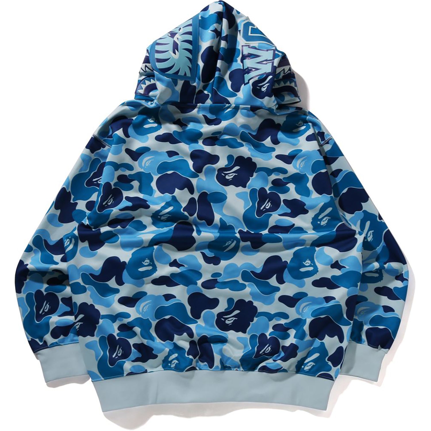 ABC CAMO POLYESTER RELAXED FIT SHARK FULL ZIP HOODIE MENS - Image 3