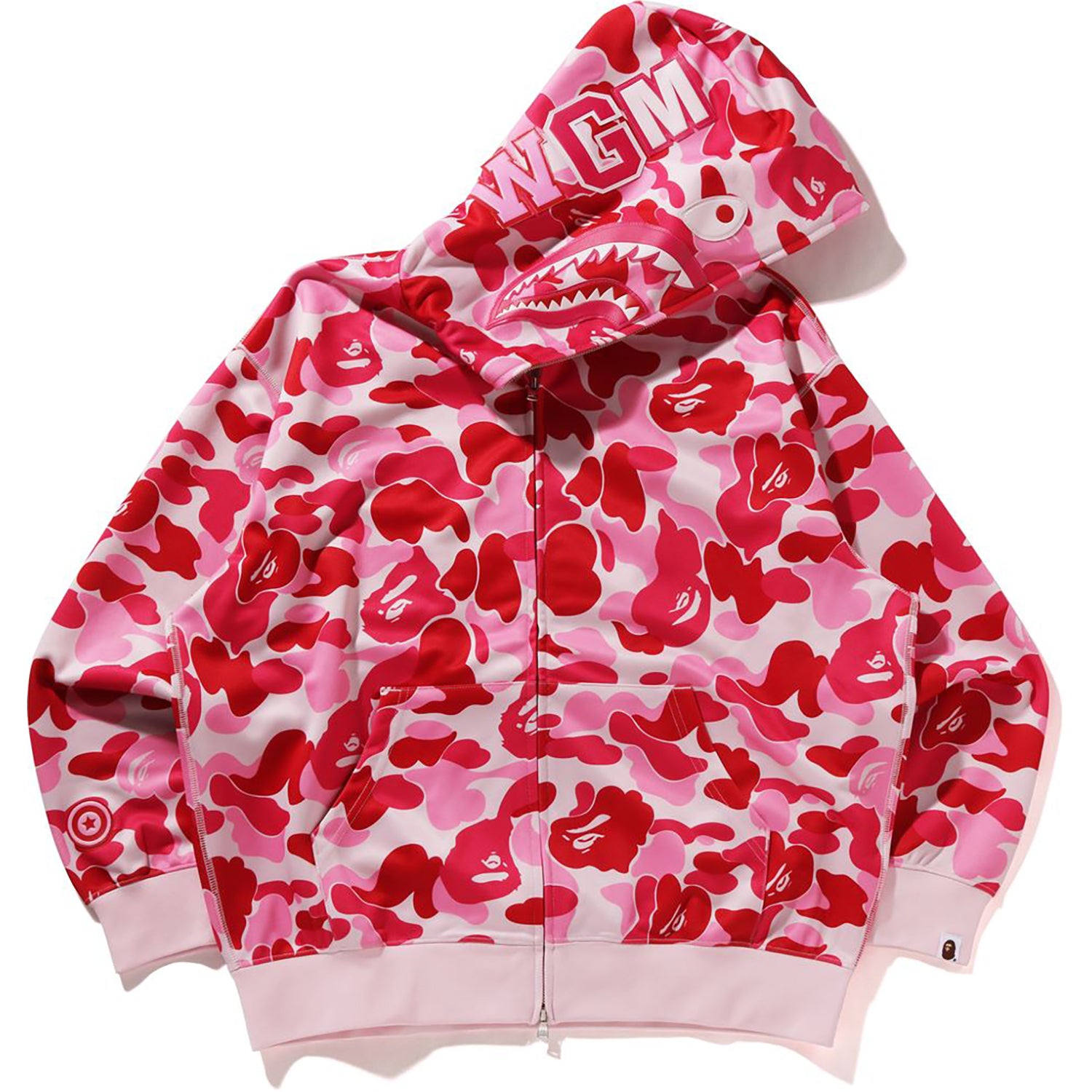 ABC CAMO POLYESTER RELAXED FIT SHARK FULL ZIP HOODIE MENS - Image 7