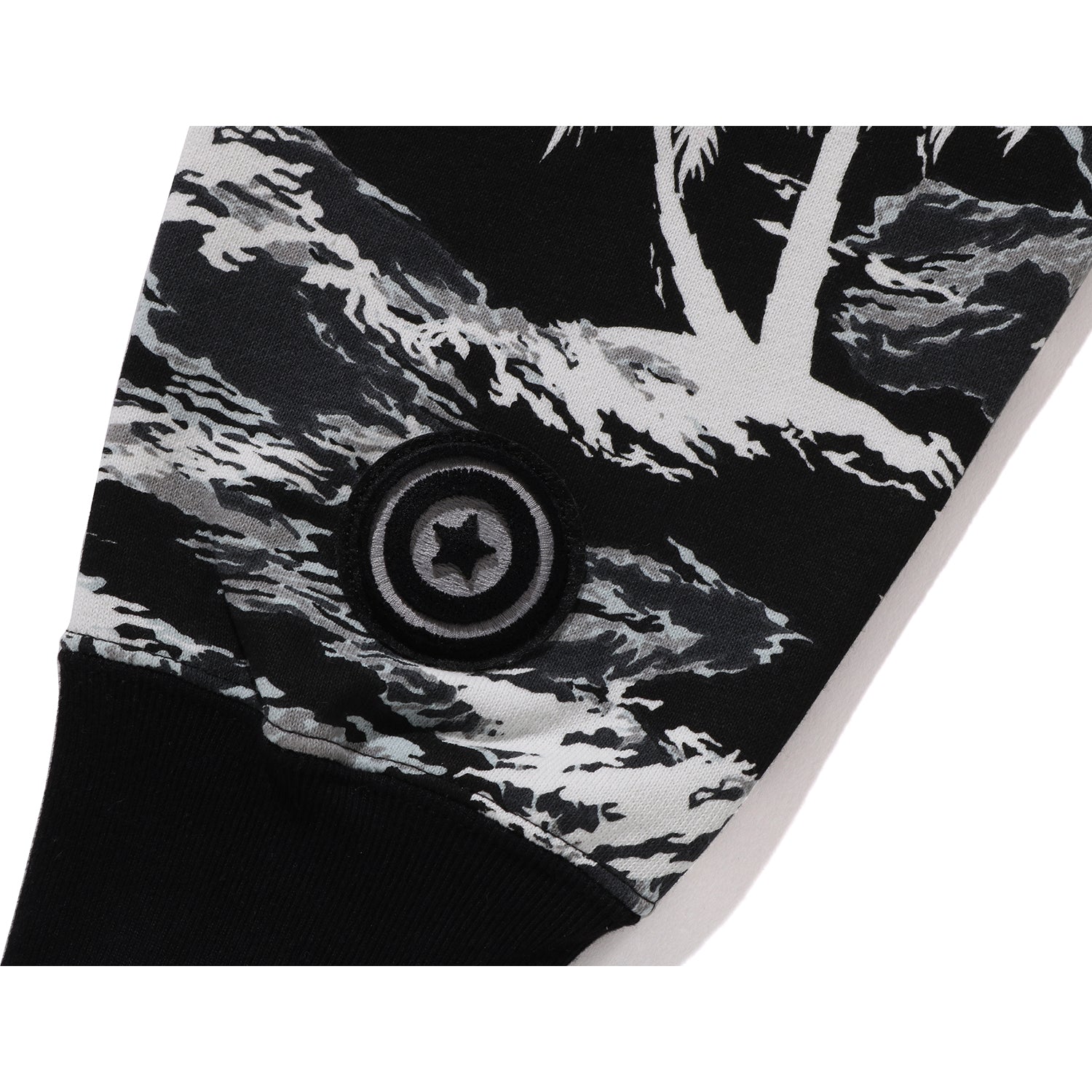 PALM TREE CAMO RELAXED FIT SHARK FULL ZIP HOODIE MENS - Image 15