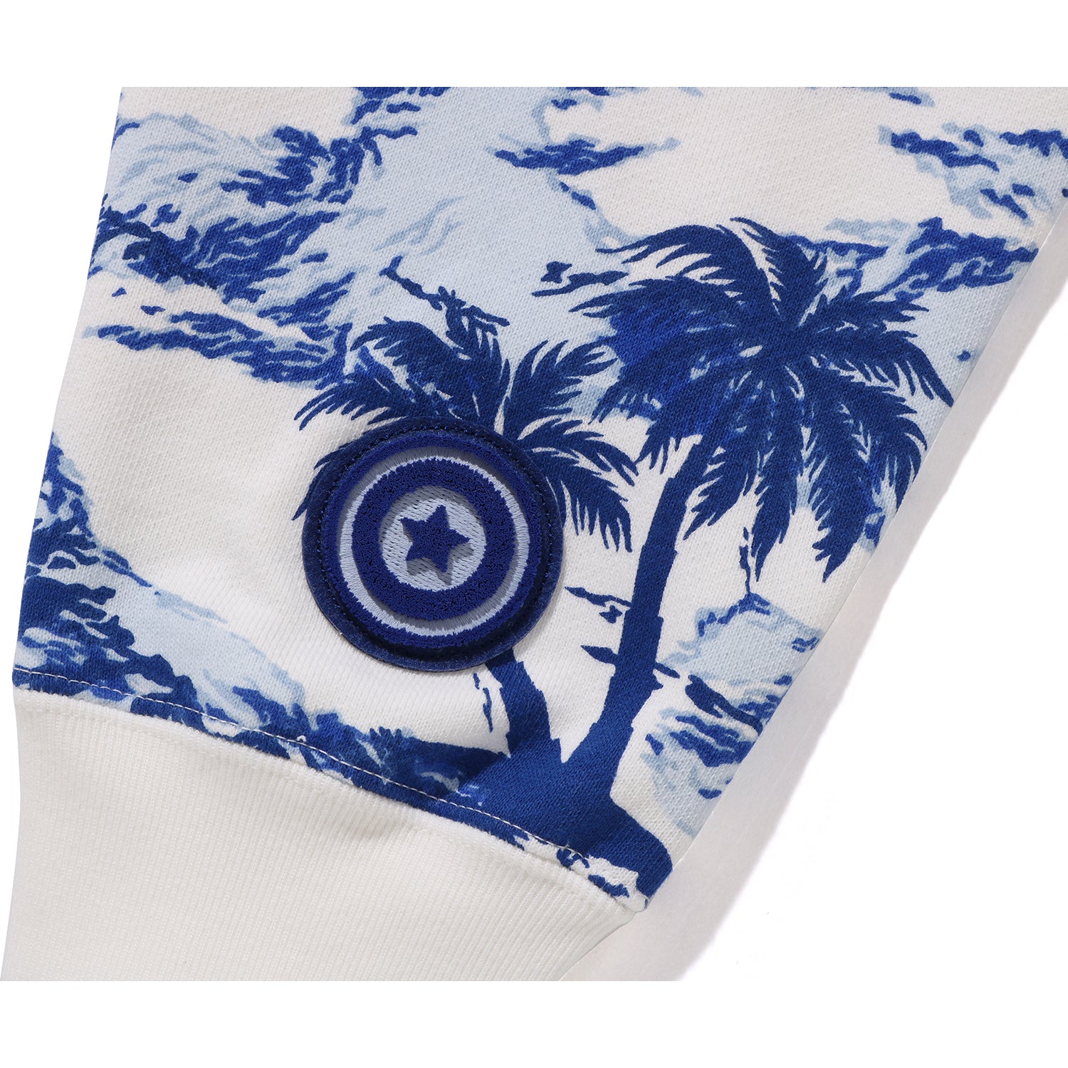 PALM TREE CAMO RELAXED FIT SHARK FULL ZIP HOODIE MENS - Image 10