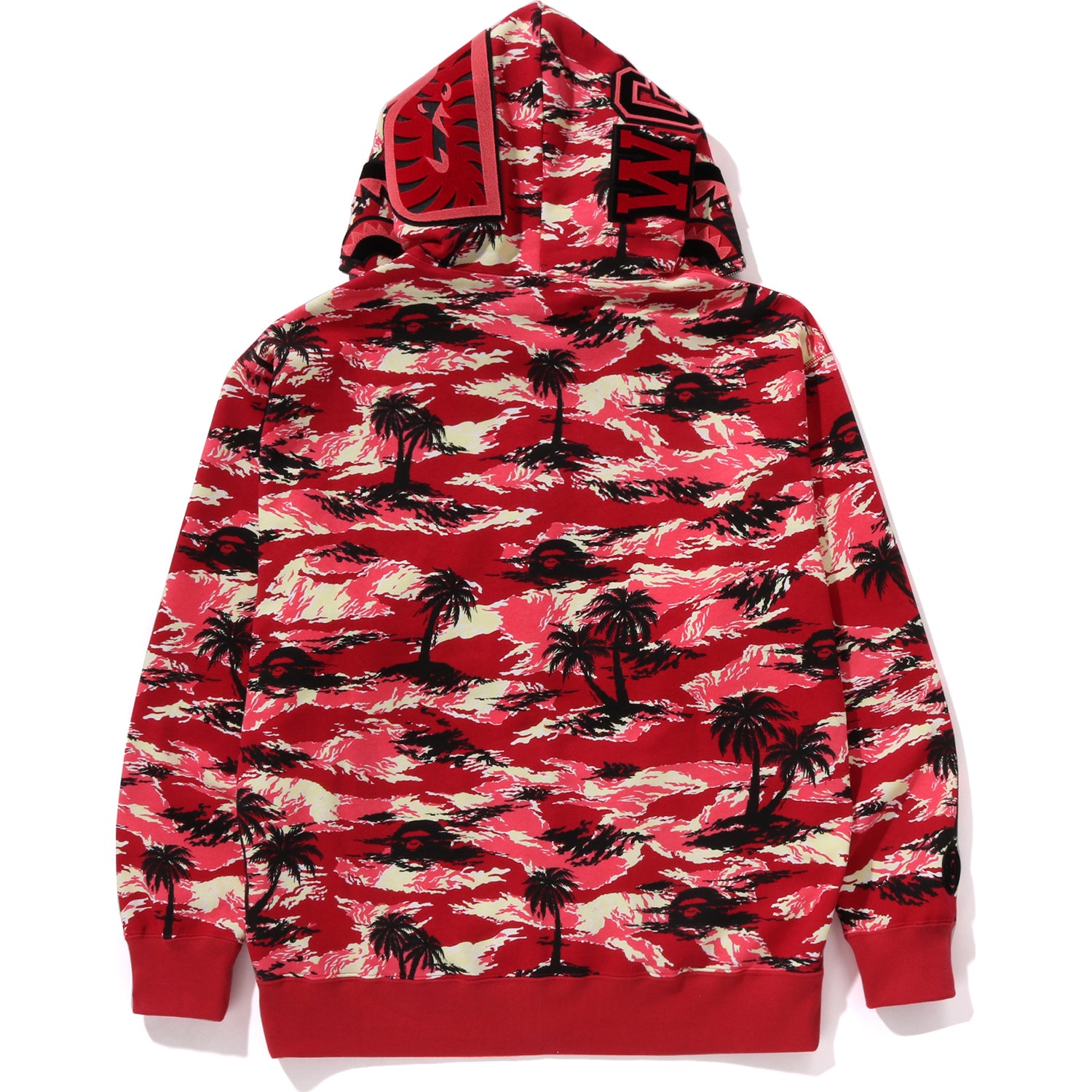 PALM TREE CAMO RELAXED FIT SHARK FULL ZIP HOODIE MENS - Image 3