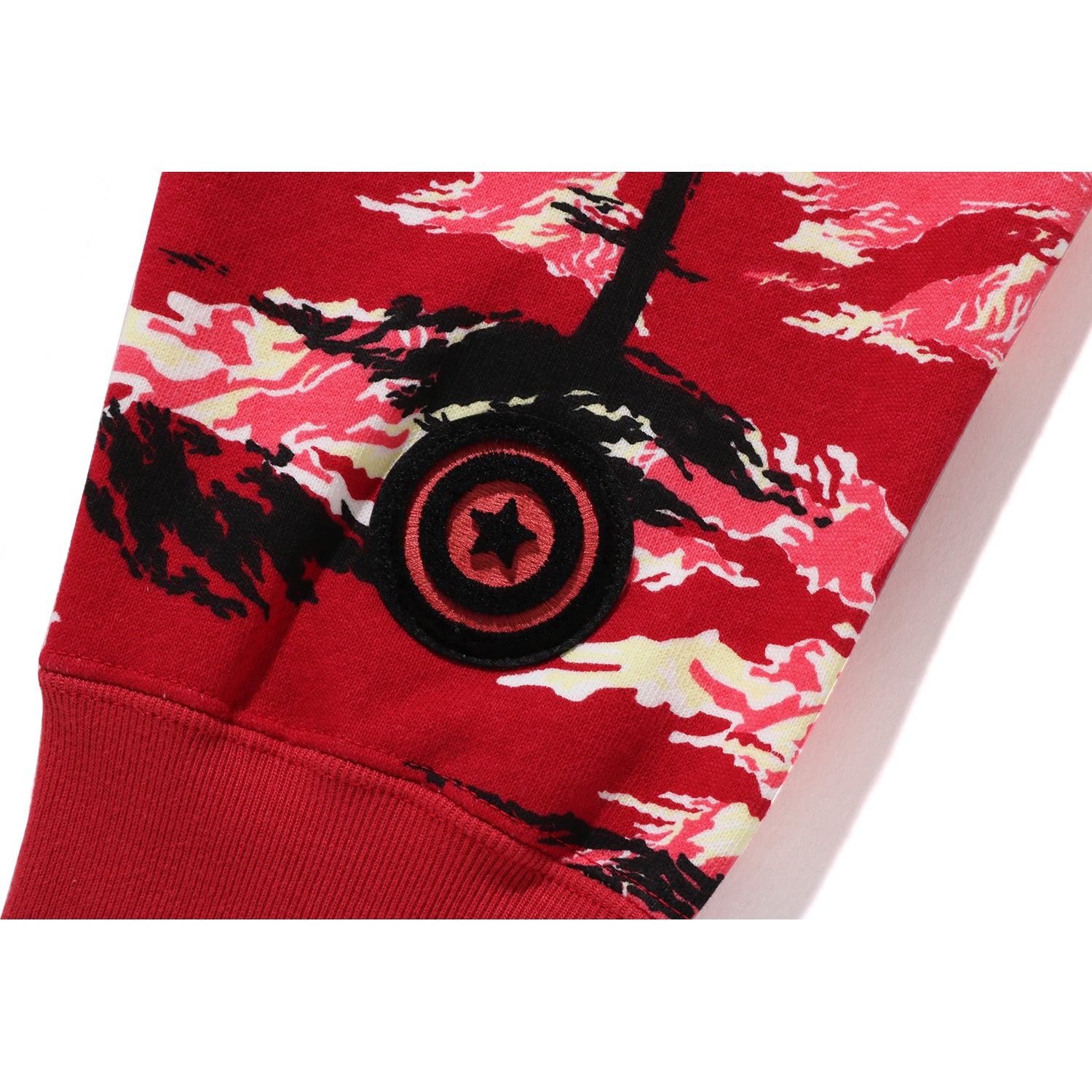 PALM TREE CAMO RELAXED FIT SHARK FULL ZIP HOODIE MENS - Image 5