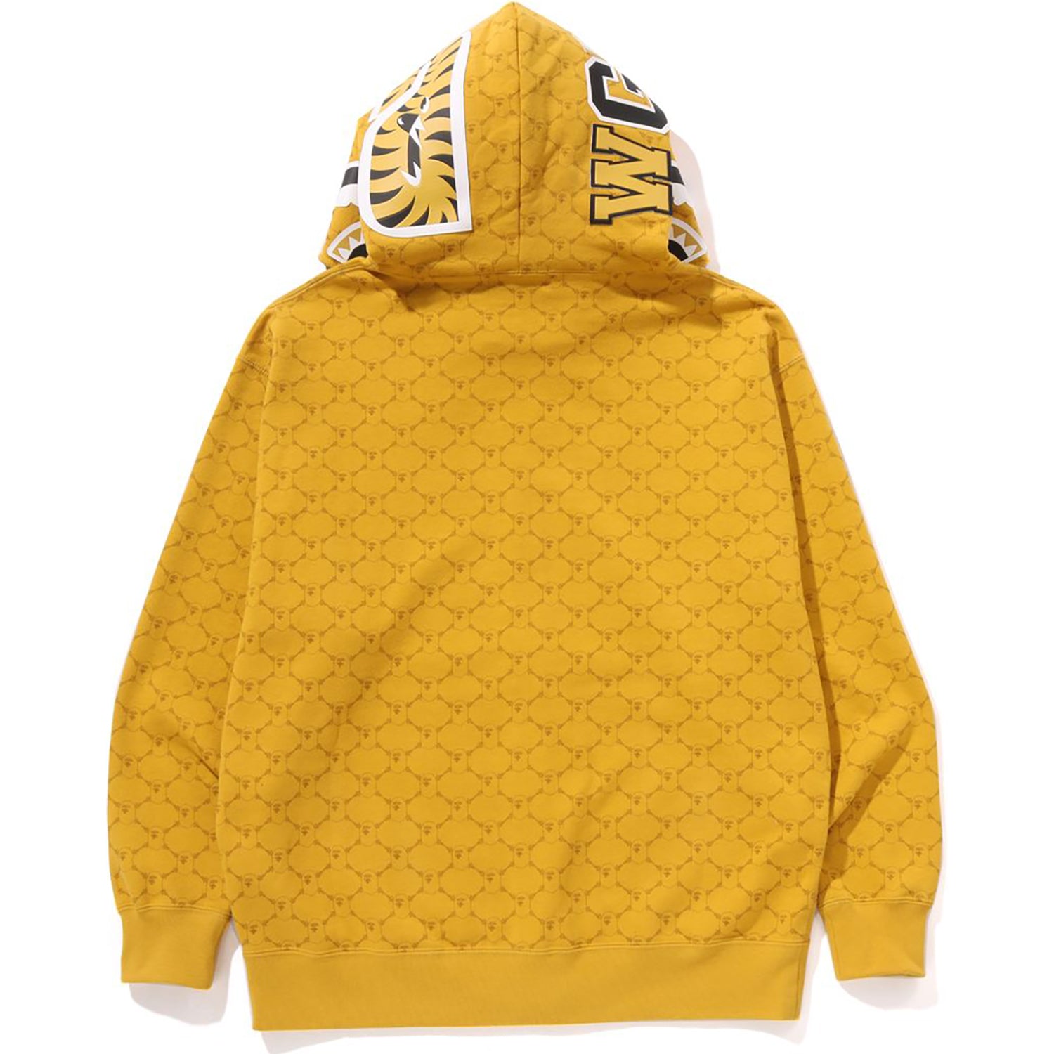 COLLEGE MONOGRAM RELAXED FIT SHARK FULL ZIP HOODIE MENS - Image 3