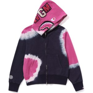 HAND DYE SHARK FULL ZIP HOODIE LADIES